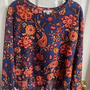 Floral & Ivy Navy Floral Paisley Shirt